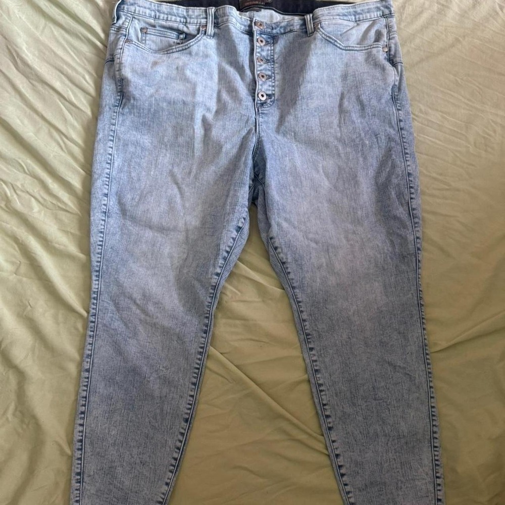 Plus Size Lightwash Denim Jeggings, Torrid, size 26